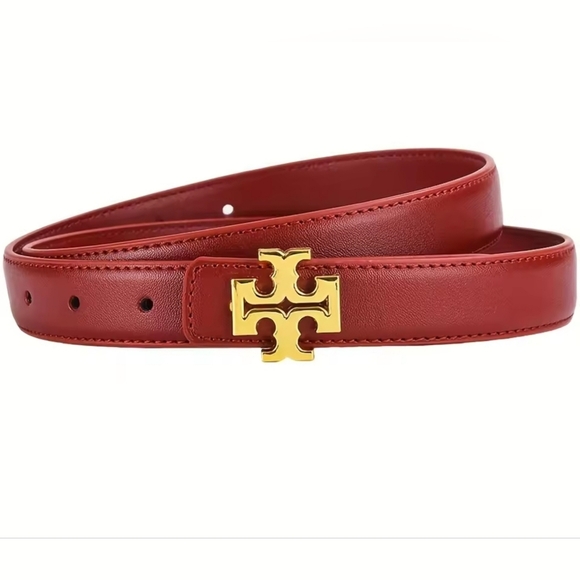 no brand Other - Leather Belt with Gold Emblem
